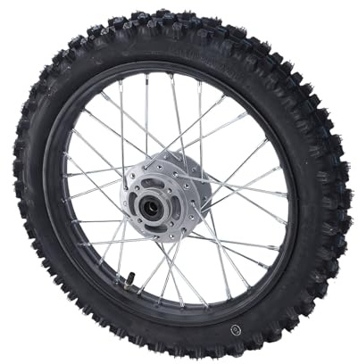 Ausla Ensemble Pneu et Jante de Roue Avant 60/100-14 – Remplacement en Caoutchouc et Métal pour la saleté 110 Ml, 125 Ml, Ssr 140 Ml