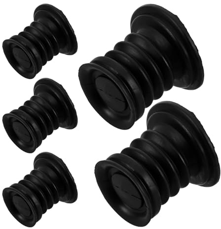 SEWACC 5pcs Washing Machine Drain Valve Core Rubber Seal Kit, Washer Hose Plug for Washers, Thickened Rubber Drain Pipe Plug Replacement Parts for Laundry Drainage
