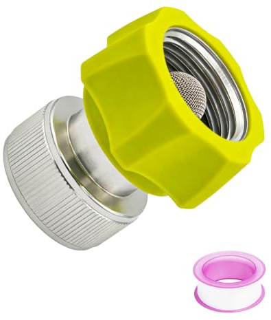 1pcs High-Pressure Washer Adapter & 1pcs Pink Tape Set, Pressure Washers Hose Connector for Hose Pressure Washers Parts