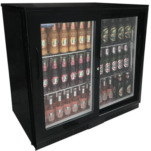 Cater-Cool CK4502LED High Performance Double Sliding Door Bottle Cooler With LED Lighting. 900mm (Delivery UK Mainland Only)