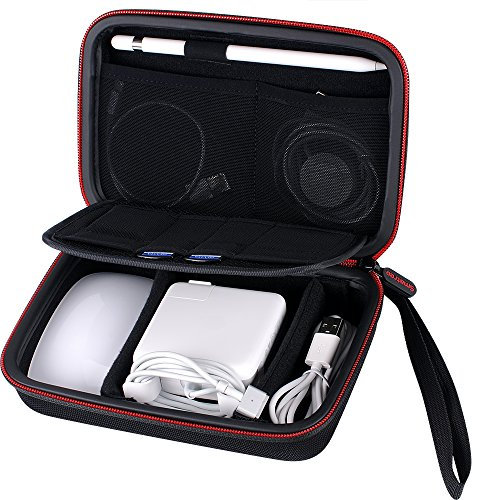 Smatree Kabeltasche Harte Tasche für Magic Mouse,Magsafe Duo Charger/Netzteil/Externe MagSafe Batterie, Magnetic Lade Kable,Pencil,Spielkarte,Lightning auf USB Kamera-Adapter,andere kleine Zubehör