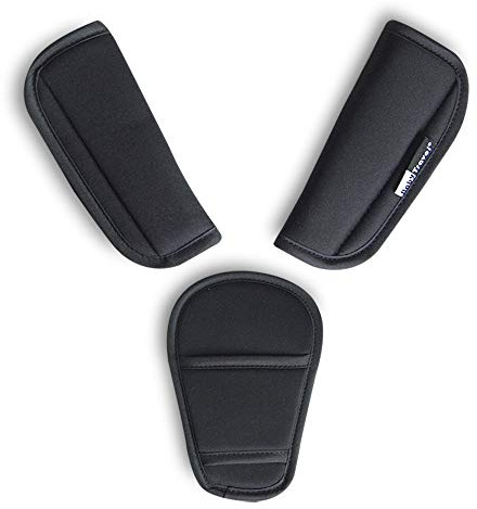 3 piezas Carrito de bebé Cubiertas de correa de asiento de carro Almohadilla de la entrepierna Cojín universal suave para cinturón de seguridad para recién nacidos (3 piezas)