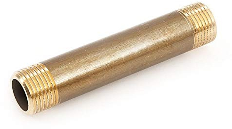 qpool24- Messing Langnippel 3/4 AG x 3/4AG x 80 mm Gesamtlänge inkl. Gewinde Messingrohr Rohrnippel Rohrdoppelnippel Gewindenippel Anschlussstück für flachdichtende Verschraubungen geeignet