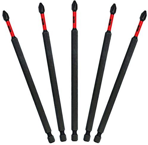 5X Saxton PH2 152mm Long Magnetic Impact Duty Phillips Screwdriver Drill Driver Bits for Dewalt Milwaukee Bosch Makita etc