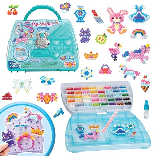 Aquabeads - La mallette d'artiste - Kit de loisirs créatifs - Activité manuelle enfants en toute autonomie - Coffret de perles qui collent avec de l'eau - Jouet enfant 4 ans et + - 31914