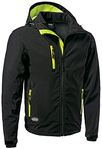 Logica Professional, Slalom cap 5, Giacca in Soft-Shell 320 gr. Triplo Strato Antivento Waterproof 6000 mm/H2O Cappuccio Staccabile Esterno (L Uomo)