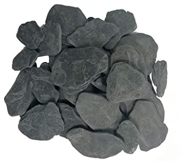 Pizarra negra Rodada 60-100 mm, decoración para jardines