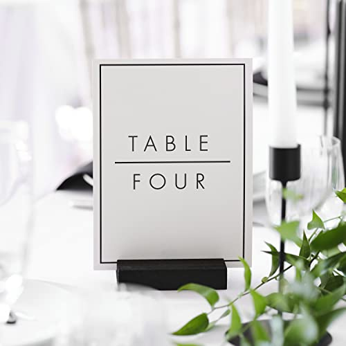Ginger Ray Black & White Wedding Table Numbers Nummernhalter und Karten, 12 Stück, weiß/schwarz