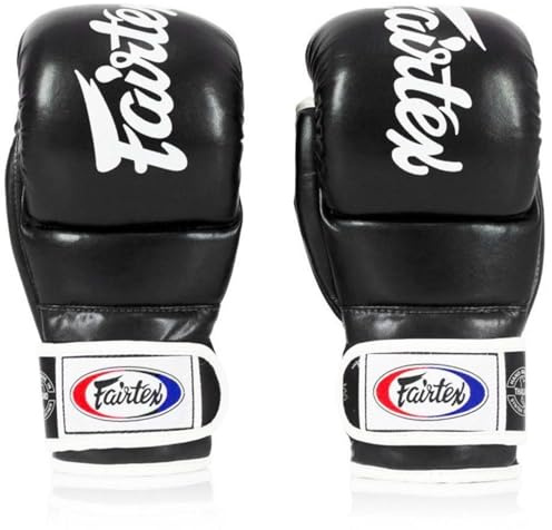Fairtex FGV18 Muay Thai Boxing Gloves for Men, Women & Kids| MMA Gloves for Martial Arts|Made from Premium Quality Leather, Light Weight & Shock Absorbent Boxing Gloves-Large, Black