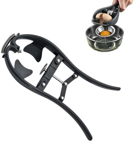 Eieröffner aus Edelstahl 304, Multifunktionaler 2-in-1-Eieröffner, Cutter Eieröffner, Shell Opener, Eidotter-Trenner, Eieröffner für Rohe Eier, Metall Eieröffner Eierpiekser (A)