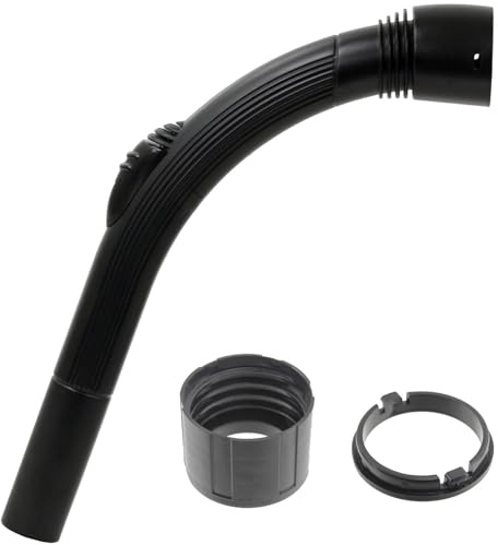 SPARES2GO Curved End Suction Hose Handle Compatible with Titan TTB774VAC 16L TTB775VAC 20L TTB776VAC 30L TTB777VAC 40L Vacuum Cleaner (35mm)