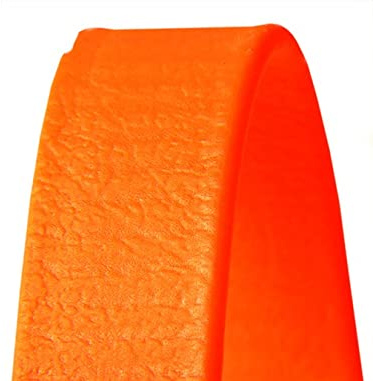 MJH BioThane Halsung vernäht, verstellbar alle 2cm, 38mm breit in 3 Farben (45-51cm, orange)