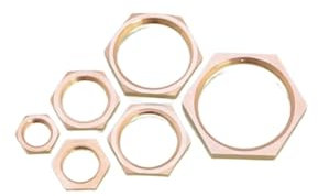 Kupfer 1/8 1/4 3/8 1/2 3/4 Außengewinde Messingrohr Sechskantkopf Endkappe Steckfitting Kupplung Stecker Adapter (Color : Flange Nut, Size : 1PCS_3L8 BSP)