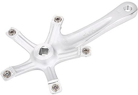 PUNELE Kurbelarme, 1 Paar 170 Mm Mountainbike-Legierung, Linke und Rechte Kurbel EIN- und Zweiteiliges Straßenkettenblatt (Silber)