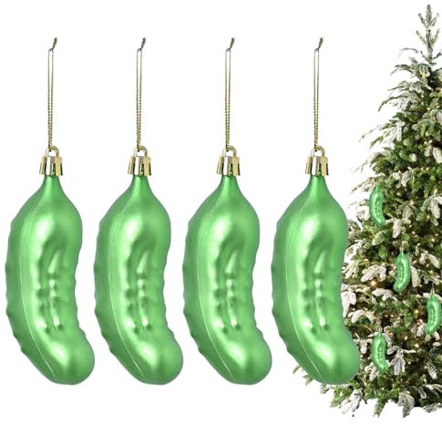 Weihnachtsschmuck Gurke, Grün Weihnachtsdekoration, Weihnachtsgurke Ornament Tradition, Weihnachtsdekoration Gurke | für Weihnachtsbaum Home Decor