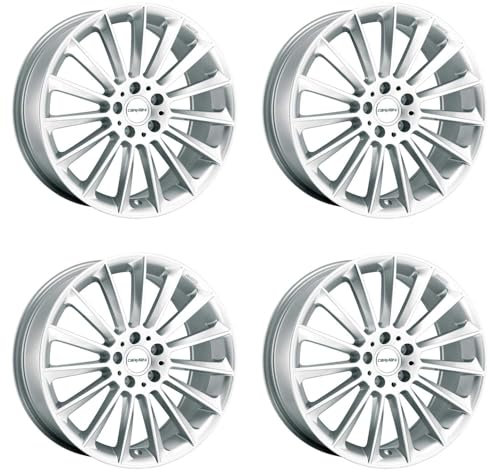 4x Carmani Felgen Alufelgen 17 Fritz 8,0x19 ET43 5x112 white silver kompatibel mit Mercedes A B C-Coupé C CL CLA E EQA EQB GLA GLB GLK S Vito V Wohn