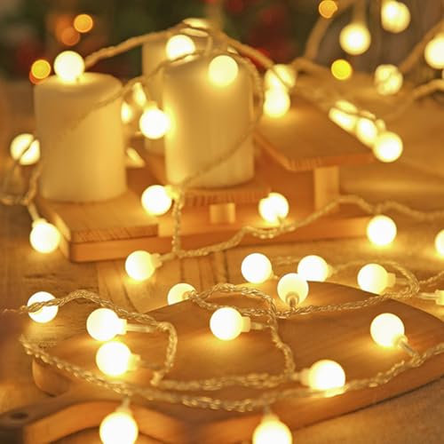 Guirlande Lumineuse Exterieure, 6m 40LED Guirlande Guinguette Exterieur, Etanche, pour DéCoration Jardin, Balcon, Cour, Mariage