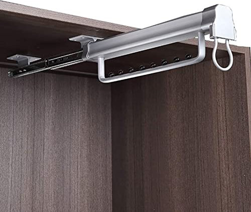 GUODDM Ausziehbarer Kleiderbügel, Push Pull Kugel Gleitschienen Aufhänger, Kleiderbügel, Ausziehbares Organizer Rack Für Schrank, Schrank Organizer Rack Für Hosen Und Mäntel(35.8cm/14.1-in)