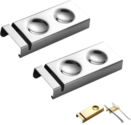 HSTWODE 2 Stück Edelstahl 304 MesserbäNkchen,StäBchenhalter,EssstäBchen Rests FüR Esstisch,FüR Verschiedene Essensszenen,Es Kann Als Dekoration Auf Dem Esstisch Verwendet Werden (Silber Stil 2)
