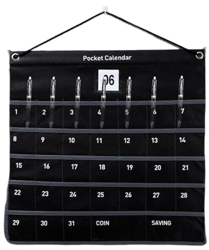 Calendario da parete con tasche - organizer per il cambio a parete, organizer per soggiorno, camera da letto, bagno, calendario mensile settimanale.