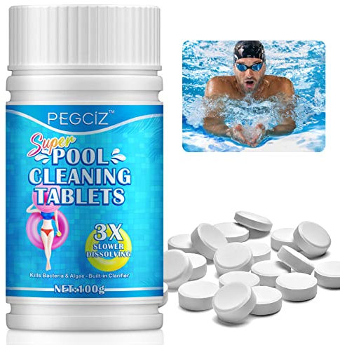 Chlorine Tablets for Swimming Pool, 100PCS Chlorine Tablets for Hot Tub, Pool Cleaning Tablet for Spa & Hot Tub
