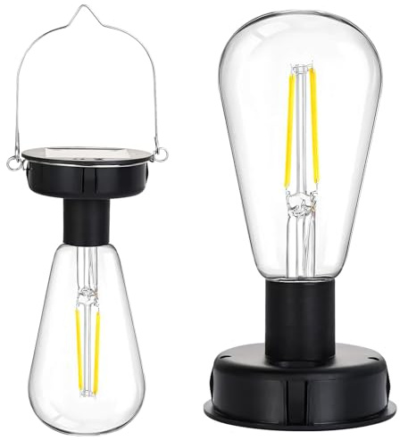 FUFRE Solar Glühbirnen für Draußen, 2pcs Solarleuchten Ersatzteile 8cm, LED Solar Lampions Außen Wetterfest, 600mah solar Glühbirne, Lampions Außen Wetterfest, für Gartenleuchten Solarlaterne (2pcs)