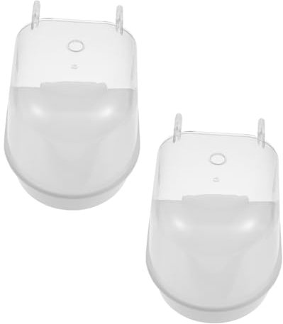 COLLBATH 2 Stück Vogelkäfigbecken Papageiendusche Badeboxen Für Vögel Papageienreinigungswerkzeuge Papageien-hängebadewannen Weiß