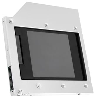 DLUKENY Adaptador de disco duro de aluminio, convertidor de bahía de unidad interna, bandeja de montaje para portátiles duros SSD de 5 mm/7 mm/9,5 mm