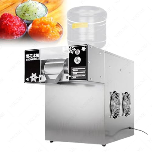 YORCME Machine à Glace Granulée Machine à Glace Pilée Haute Performance Broyeur Automatique avec Compresseur, pour Préparation de Granités et Cocktails sans Alcools,1200W