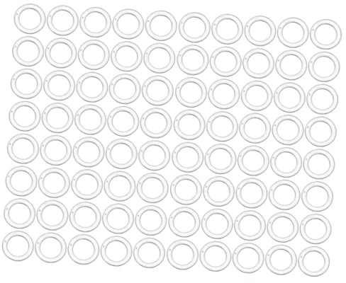 Hemobllo Anillos de Fáciles Cortinas Instalar Resistentes y Ideales para Plástico Plata 100piezas Estilo Plisado Ventana y Baño