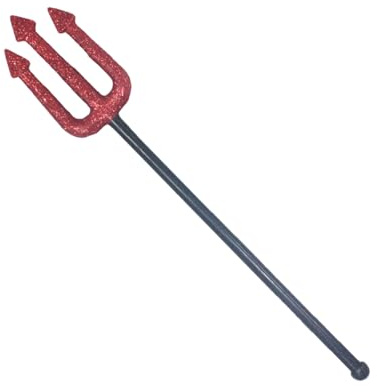 Generico Forca Halloween | Forcone Rosso Demoniaco Giocattolo per Bambini e Ragazzi | Accessori per Costumi da Halloween per Bambini e Spettacoli Teatrali