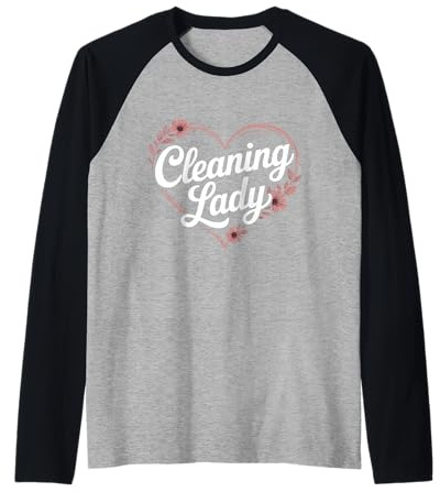 Cleaning Lady Housekeeping Cleaning Lover Housekeeper Raglan Baseball Tee