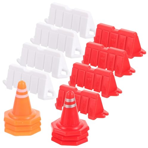 UKCOCO 40 Pièces Panneaux De Signalisation Miniatures Jouets Cônes De Signalisation pour Garçon Fille Accessoires Apprentissage Code Route Lot pour Construction Obstacles