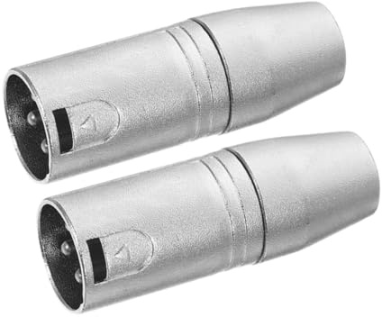 FUNNETOYU 2 pièces Adaptateur Audio Broches XLR Mâle vers Prise Femelle Coupler vers XLR Simple pour Amplificateur Table de Mixage et Microphone