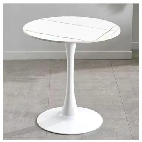 Moderno tavolo da pranzo rotondo in marmo - 60/70/80 cm 4 posti elegante base in metallo elegante tavolo centrale per cucina e soggiorno - (dimensioni: 60 cm, colore: 3)