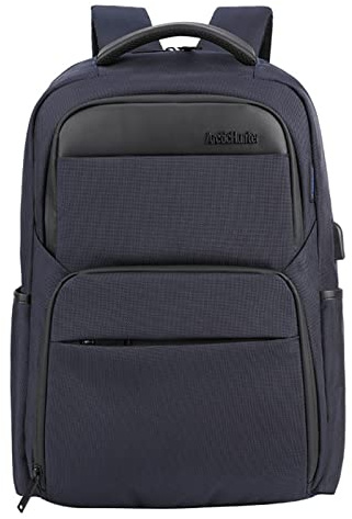 Srliya Laptop Ryggsäck Stor Kapacitet Mode Fritidsresor Skolväska för Män Kvinnor, Oxford Cloth Svart 18,1in X 12,2in X 4,3in,