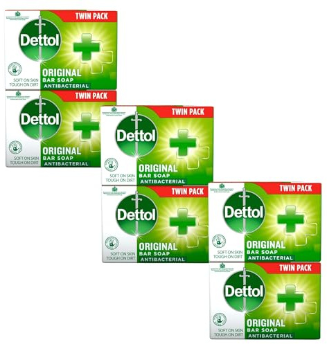 Dettol Original Jabón Antibacterial 100 g – Limpieza Profunda y Protección Antibacteriana para Manos y Cuerpo – Higiene y Frescor Diario - Pack Laborawi (6 x 100g)