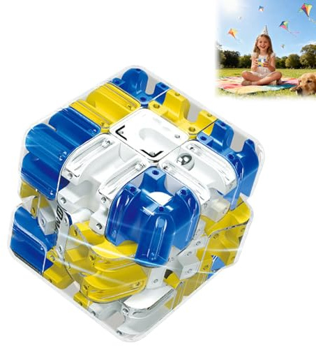3D Labyrinth Würfel Puzzle Großes Interaktives Kugel-Labyrinth Spielzeug für Kinder und Erwachsene, Geduldsspiel und Geschicklichkeitsspiel