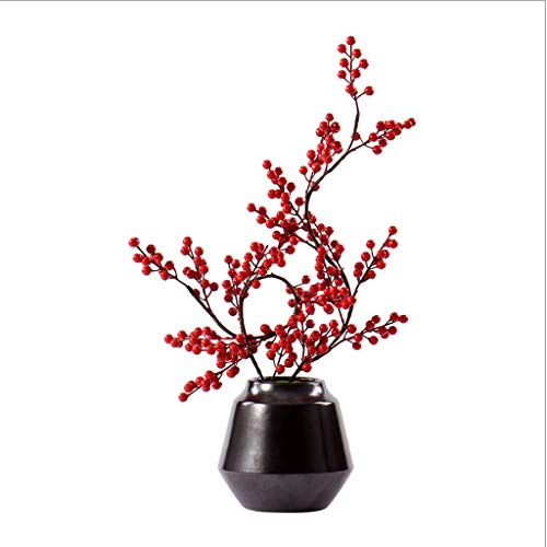 Feng Shui， Konstgjord blomma Kinesisk Zen Simulering Blomkruka Plant, Villa Hotel Hem Konstgjorda Blommor Krukade Keramik Bonsai Set, Konstgjord Bonsai Konstgjord växt Konstgjord blomma Faux Plants