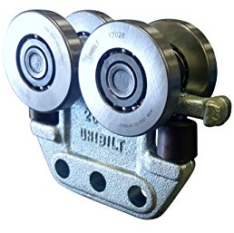 Ultimation Jervis Webb Trolley for Unibilt Overhead Conveyor Systems, Adjustable Track Pins for Hoist, Gantry, Monorail or Jib Crane, Heavy Duty Metal for Smooth Material Handling, 250LB Capacity