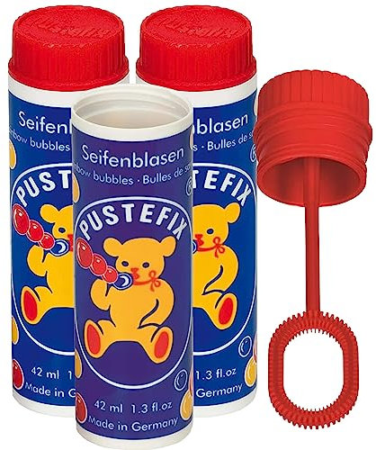 PUSTEFIX Seifenblasen, kleine Dose, 42 ml (3 Dosen)