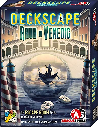 ABACUSSPIELE 38182 - Deckscape - Raub in Venedig, Escape Room Spiel, Kartenspiel, Yellow