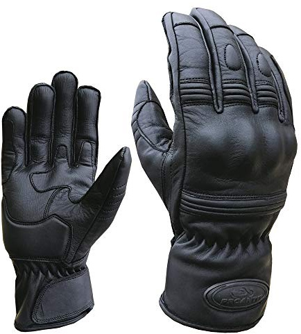 PROANTI Motorradhandschuhe Leder kurz Motorrad Chopper Handschuhe - Gr. XXL