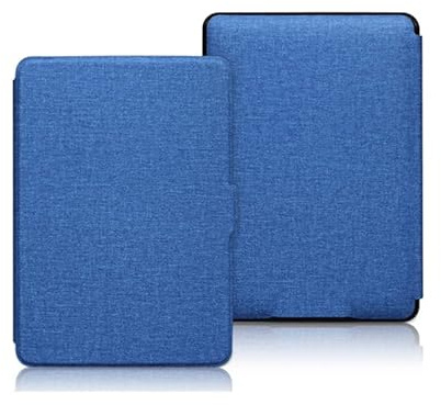 Tragbare magnetische Smart Cover-Hülle für Kindle Paperwhite 4 2018 10. Generation, stoßfeste Schutzhülle im Buchstil, angenehmes Handgefühl, E-Reader-Zubehör (seeblau)