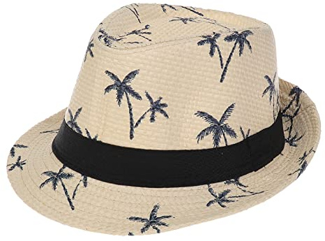 Xiang Ru Trendy Panama Fedora Hats for Men Women, Unisex Manhattan Braid Straw Short Brim Jazz Cap Trilby Beach Sun Hat