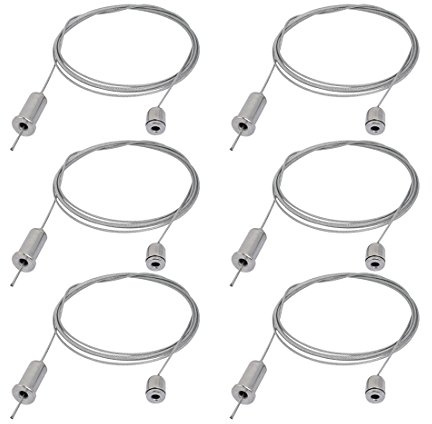 Ruilogod 6pcs 2M Lighting Suspension Cable Hanging Chain Attachment LED Lamp Accessory (id: d76 938 23a 061 abd