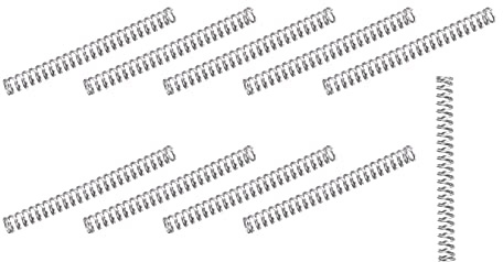 sourcing map Compression Springs (0.3x2mm OD,20mm Free Length) 30Pcs, 304 Stainless Steel Extension Spring - for Shop Home Repairs, DIY Projects, Silver Tone
