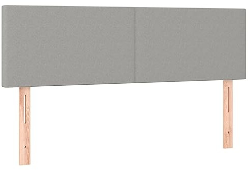 vidaXL Sänggavlar ljusgrå 144x5x78/88 cm tyg