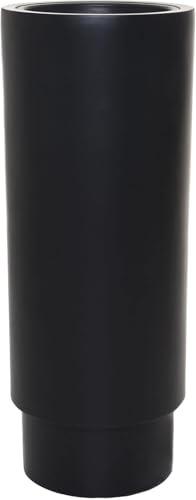 VIVANNO Blumentopf Pflanzkübel aus Fiberglas in Schwarz Matt - Escada, 90x35 cm - Ideal für Innen & Außen
