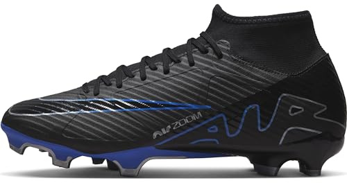 NIKE Zoom Superfly 9 Academy FG/MG Zapatillas de fútbol Negro/Cromo Hyper Royal 44